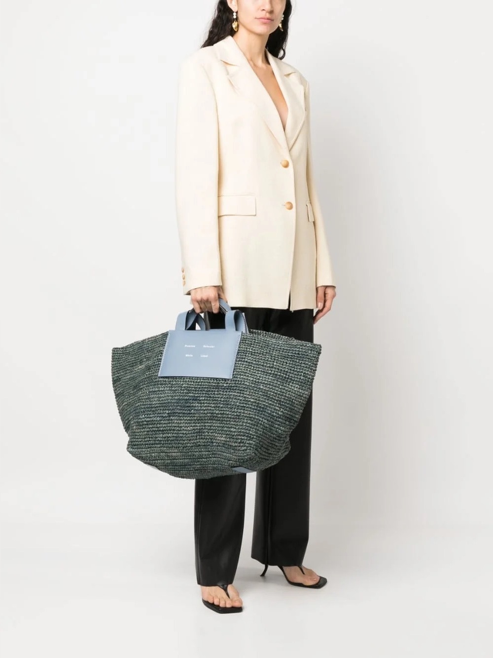 Proenza Schouler White Label XL Morris Raffia Tote Bag